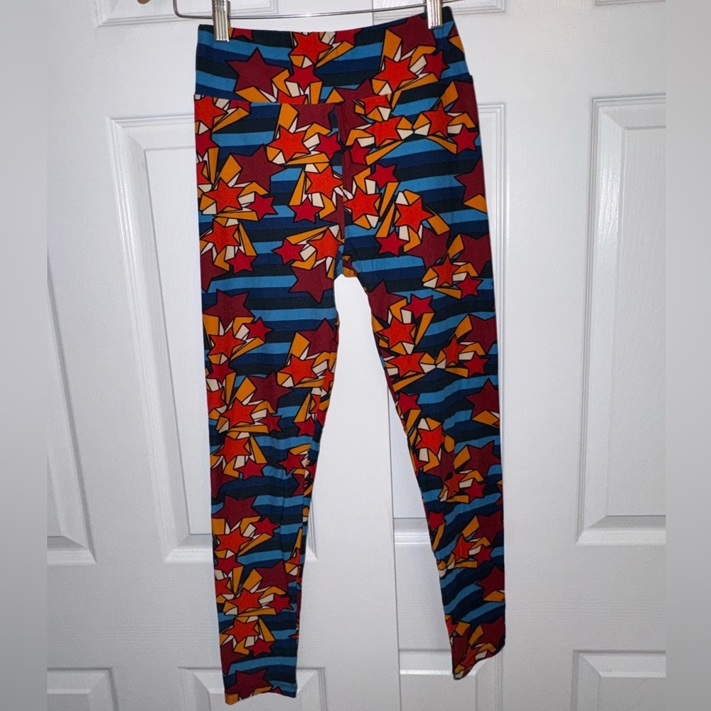 LuLaRoe OS Leggings Colorful Geometric Star Print Buttery Soft